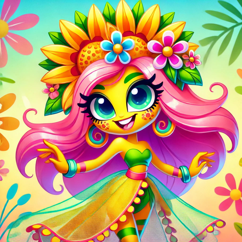 Milli's damiana character, the Flirty Free Spirit