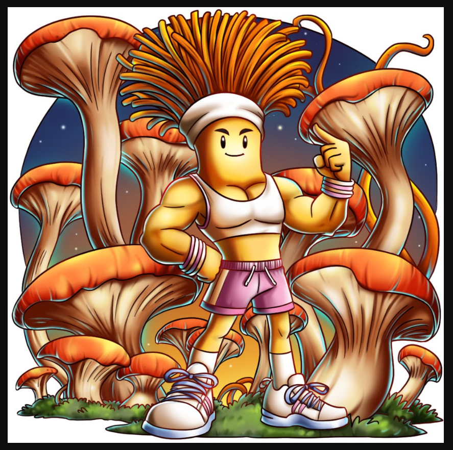 Milli's cordyceps character, the Gym Bro Guru
