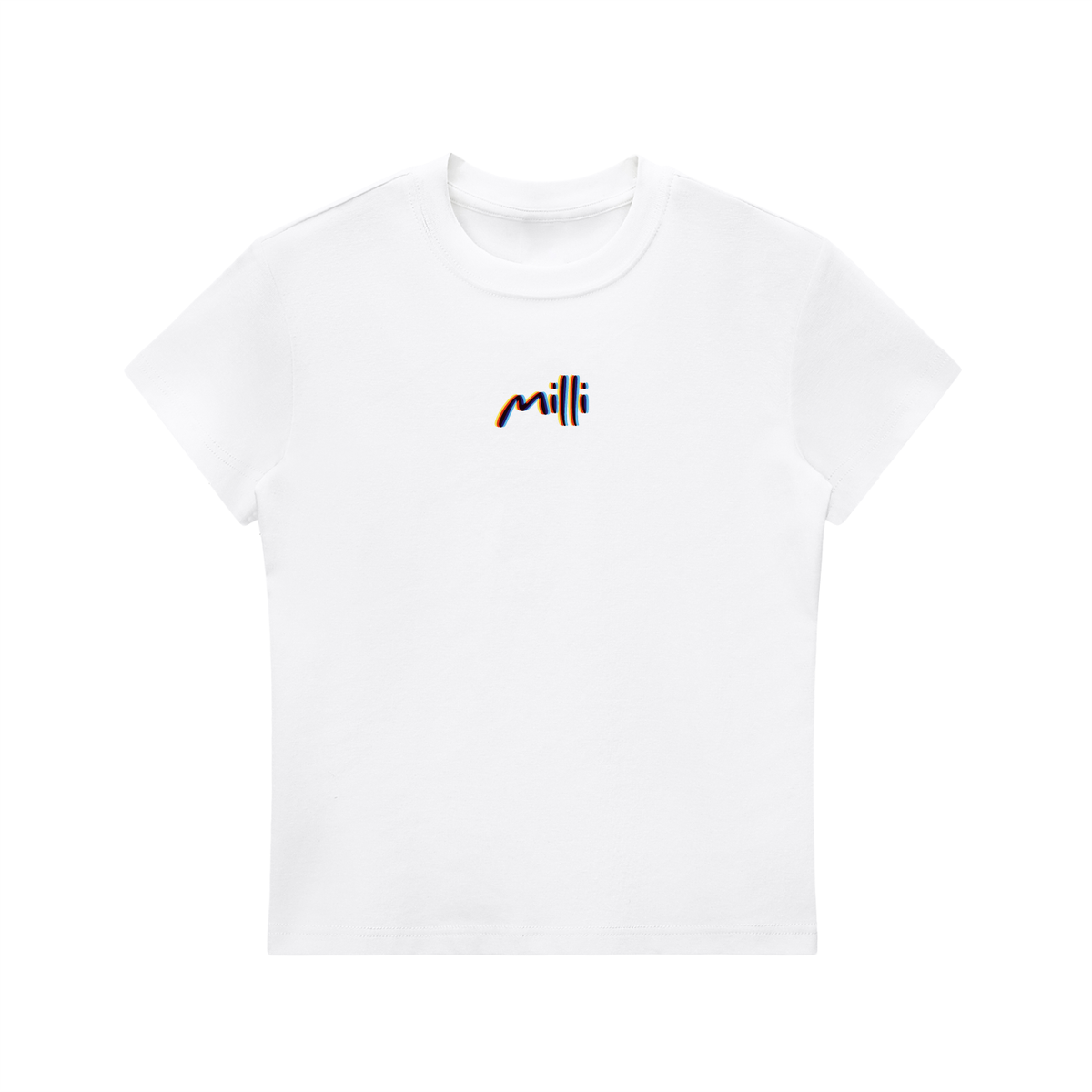 Buy The Damn Bag women's baby tee in white by Milli