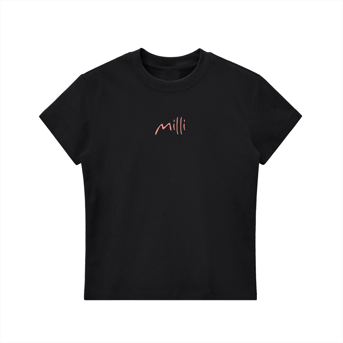 Buy The Damn Bag women's baby tee in black by Milli
