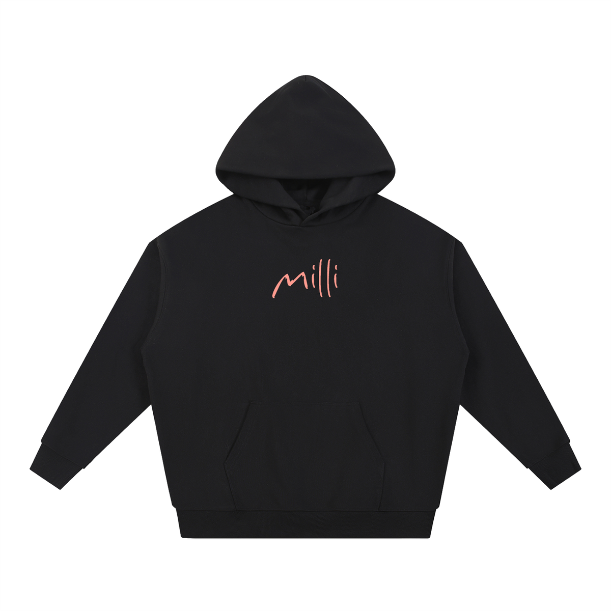 Collect People, Not Followers heavyweight hoodie in black by Milli
