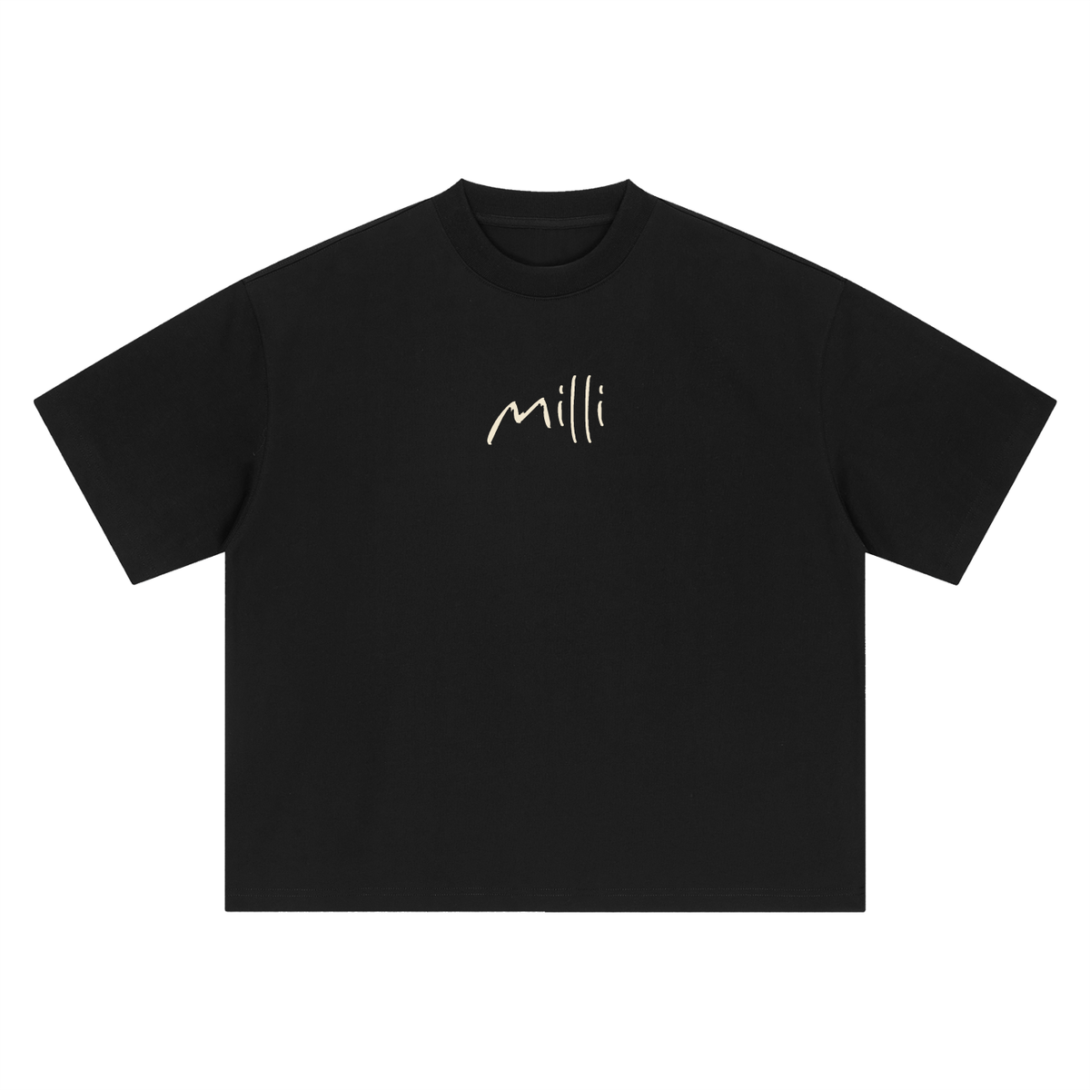 Socially Invincible heavyweight boxy tee in black by Milli