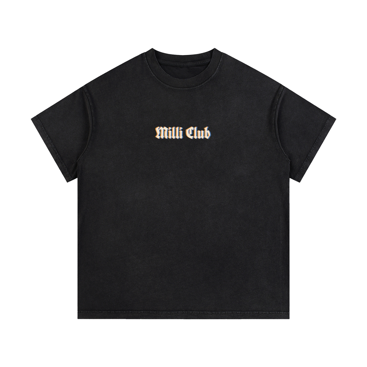 Milli Club vintage wash tee in black by Milli