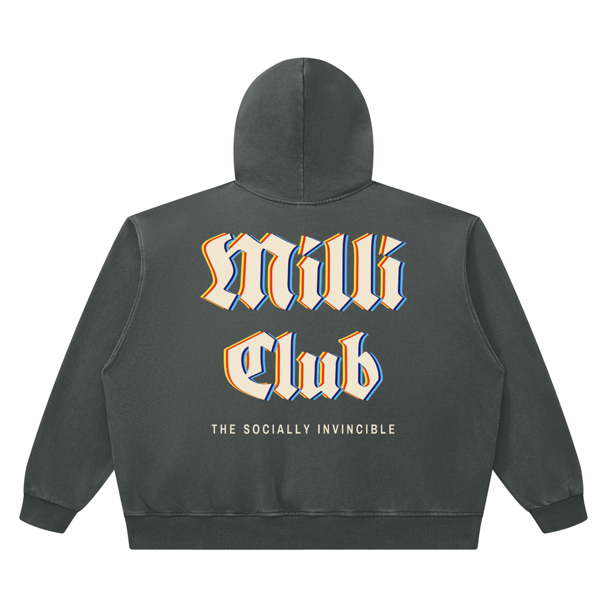 Milli Club vintage wash boxy hoodie by Milli, view 4