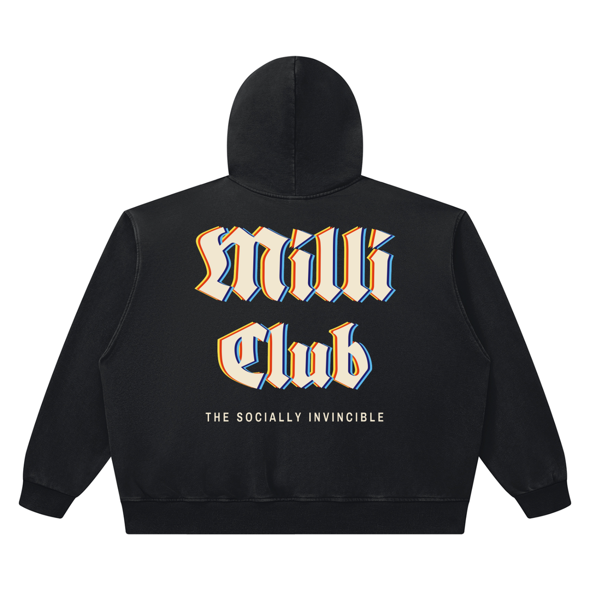 Milli Club vintage wash boxy hoodie by Milli, view 2
