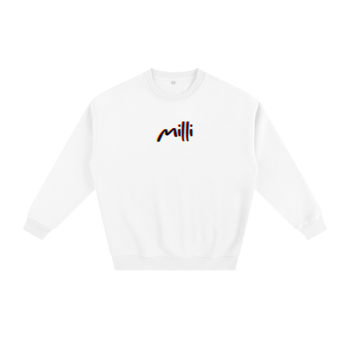 Be Someone Worth Missing fleeced crewneck in white by Milli