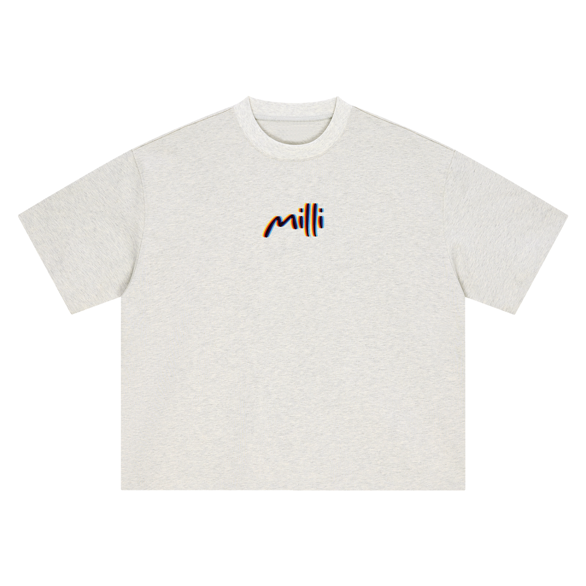 That's So Milli Of You heavyweight boxy tee in oat gray by Milli