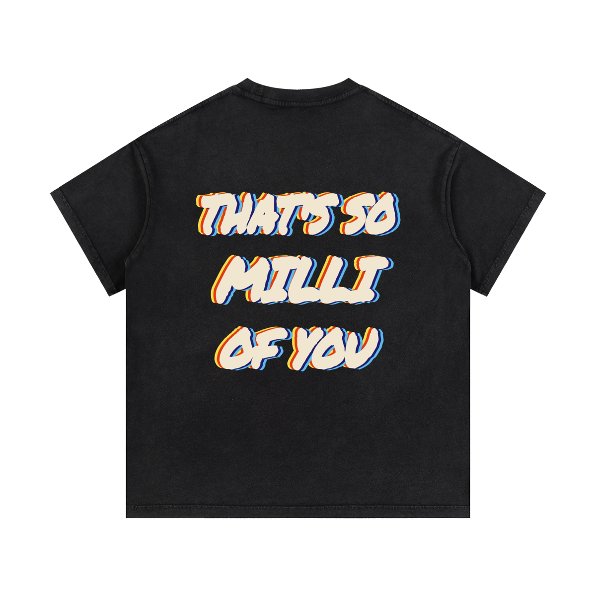 That's So Milli Of You vintage wash tee in black by Milli, view 2