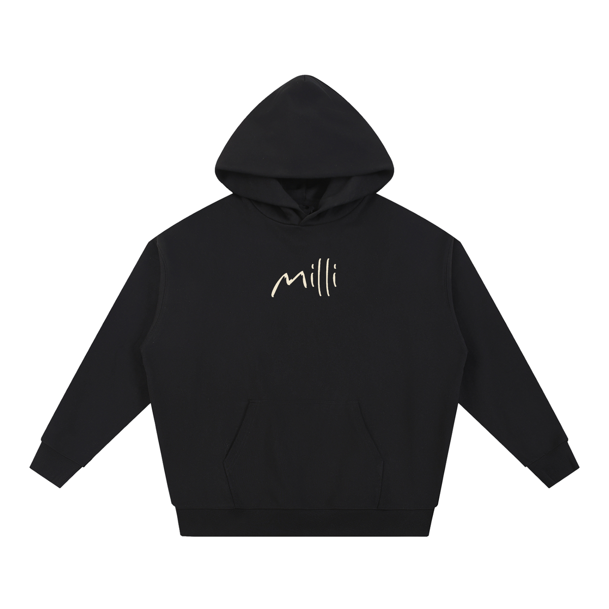 Socially Invincible heavyweight hoodie in black by Milli